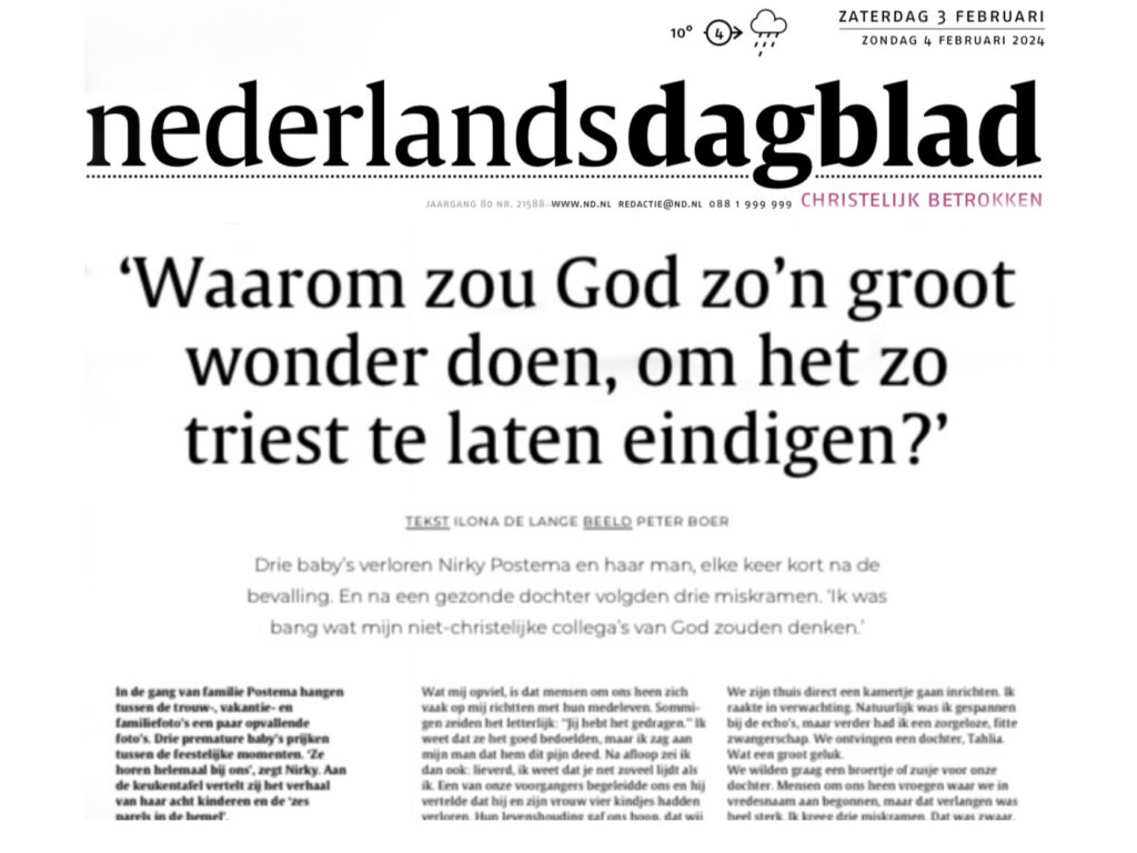 Interview Nirky Postema - Nederlands Dagblad